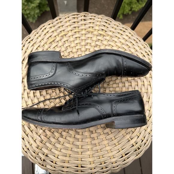 Allen Edmonds Men’s Sanford Dress Shoes Size 9 Leather Made In USA Black - Picture 10 of 15
